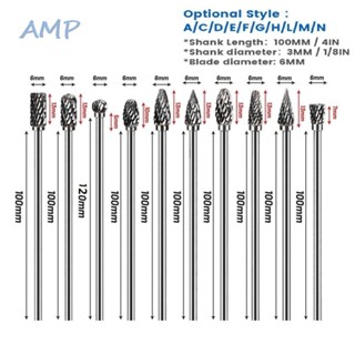 ⚡NEW 8⚡11 Types 100mm Grinding Head Rotary Burr 3mm Shank Carving Long Hot New