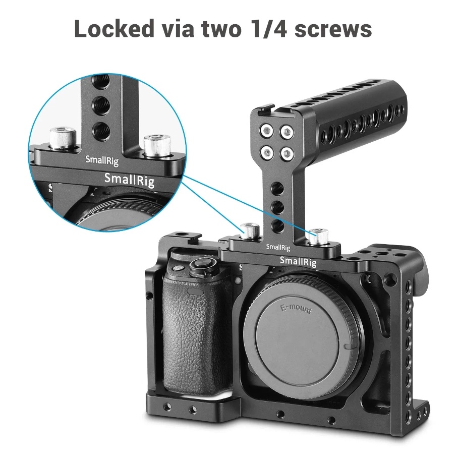 SmallRig 1638 กล้องด้านบนรองเท้าเย็นกล้อง DSLR Rig สําหรับ A6500 A73 A7III Z6 กล้องกรง Funtional ชีส