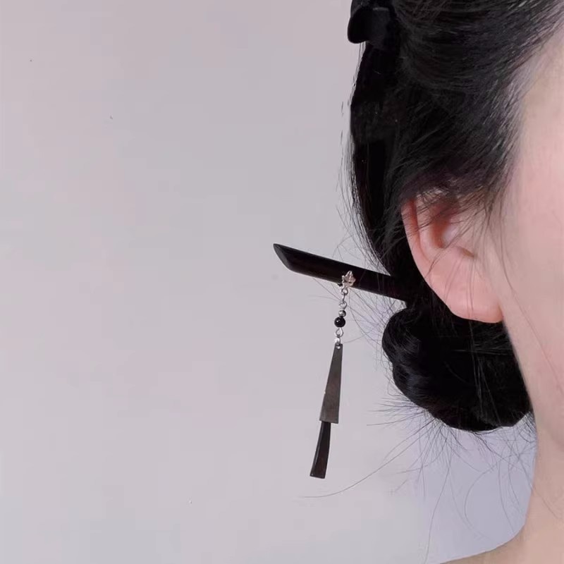 ใหม่ กิ๊บติดผมไม้ สีดํา หรูหรา แฟชั่นฤดูร้อน สําหรับผู้หญิง - รูปที่ 7