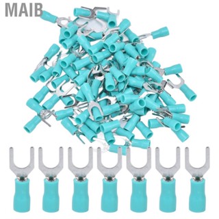 Maib 100Pcs Insulated  Spade Wire Connector U Type Electrical Crimp Terminal