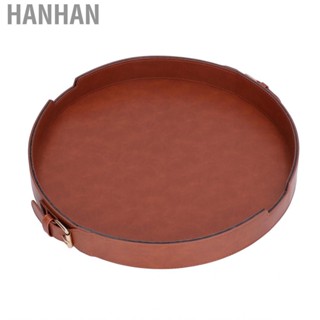 Hanhan Nordic Leather Round Storage Tray Desktop Cosmetics Jewelry Display  Dec HG