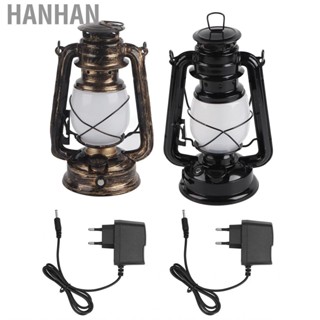 Hanhan Lantern Camping Light Rechargeable Lamp Retro Portable Warm White H HG