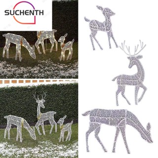 Suchenth โคมไฟ LED รูปกวางเรนเดียร์ สําหรับตกแต่งสวนคริสต์มาส