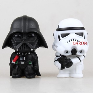 Daron ตุ๊กตาฟิกเกอร์ อนิเมะ Star Wars สีดํา สีขาว