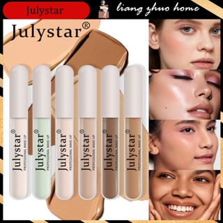 Julystar คอนซีลเลอร์ เนื้อครีม ให้ความชุ่มชื้น ปกปิดรอยสิว รอยคล้ําใต้ตา 6 สี