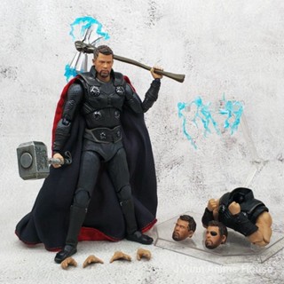 Shf Thor โมเดลฟิกเกอร์ Avengers Alliance 4 Loki ขนาด 20 ซม. แฮนด์เมด ของเล่นสําหรับเด็ก WKLS