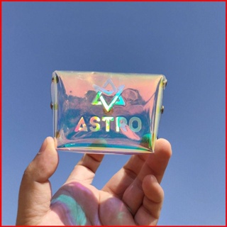 Yb1 ASTRO กระเป๋าใส่เหรียญ เลเซอร์ไล่โทนสี ของขวัญ สําหรับเด็กผู้หญิง MJ JINJIN CHA EUNWOO MOONBIN ROCKY BY1