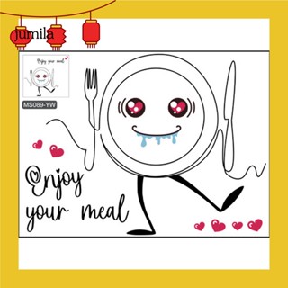 [JU] สติกเกอร์ติดผนัง ลายคําคม Enjoy Your Meal DIY สําหรับห้องครัว