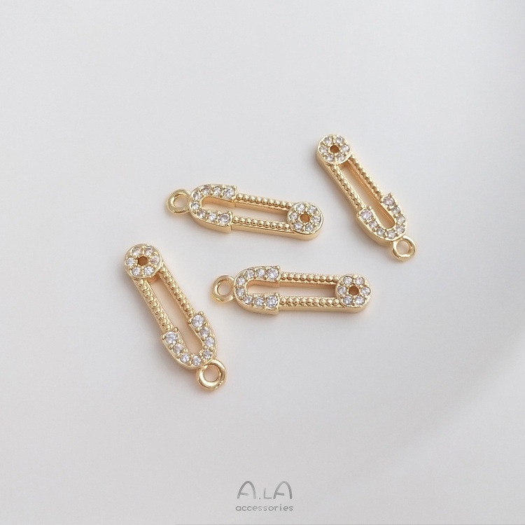 【❤️เครื่องประดับ DIY❤️】จี้คลิปหนีบกระดาษ ทอง 14k แฮนด์เมด DIY อุปกรณ์เสริม สําหรับต่างหู ไหปลาร้า [จี้ชาร์ม/จี้/จี้สร้อยคอ/จี้ ทองคํา/จี้ทองคําแท้/เครื่องประดับสร้อย/เครื่องประดับสร้อยคอ/pendant]