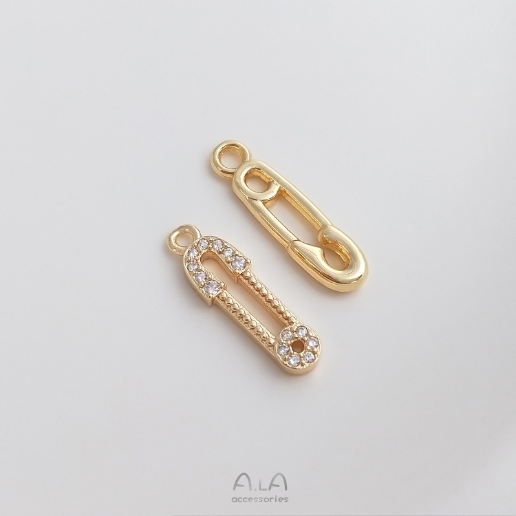 【❤️เครื่องประดับ DIY❤️】จี้คลิปหนีบกระดาษ ทอง 14k แฮนด์เมด DIY อุปกรณ์เสริม สําหรับต่างหู ไหปลาร้า [จี้ชาร์ม/จี้/จี้สร้อยคอ/จี้ ทองคํา/จี้ทองคําแท้/เครื่องประดับสร้อย/เครื่องประดับสร้อยคอ/pendant]