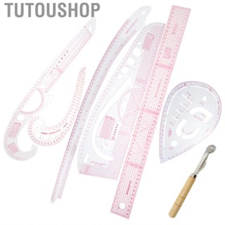 Tutoushop Sewing Ruler Set High Transparency Built in Scale Bendable Flexible Plastic Clear Accessories for Tailors