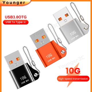 ฟรีของขวัญ 10Gbps Type C Mini OTG อะแดปเตอร์ USB ตัวผู้ เป็น Type C ตัวเมีย สําหรับแล็ปท็อป คอมพิวเตอร์ ชาร์จเร็ว ส่งข้อมูล