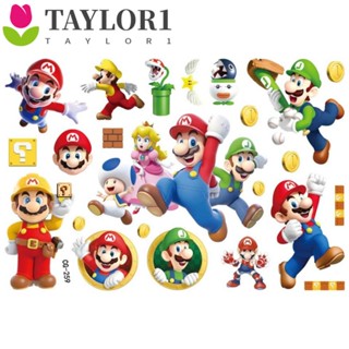 Taylor1 สติกเกอร์รอยสัก ลายการ์ตูน Super Mario กันน้ํา สําหรับตกแต่ง Diy