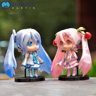 Martin โมเดลตุ๊กตาฟิกเกอร์ Miku Hatsune สีฟ้า สีเขียว สีชมพู 10 ซม.