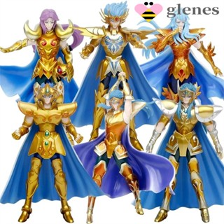 Glenes ตุ๊กตาฟิกเกอร์ PVC อนิเมะ Saint Seiya Myth Cloth Camus Cancer Pisces Aphrodite สีทอง ของเล่นสําหรับเด็ก เก็บสะสม