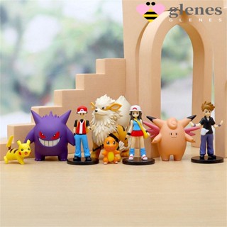 Glenes ฟิกเกอร์ PVC อนิเมะ Poke-mon Gengar Ash Ketchum Pikachu ของขวัญวันเกิด สําหรับแฟนคลับ