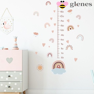 Glenes สติกเกอร์ ลายก้อนเมฆ 3D สีรุ้ง มีกาวในตัว กันน้ํา ลอกออกได้ สําหรับติดตกแต่งเนอสเซอรี่ 2 ชิ้น ต่อชุด