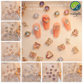 Ralph อุปกรณ์ตกแต่งเล็บ รูปดาว โบว์ ประดับเพทาย พลอยเทียม DIY