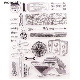 Wonda แสตมป์ยางใส ลายแผนที่ 6.10x8.27 นิ้ว 15.5x21 ซม. สําหรับตกแต่งอัลบั้ม 2 ชิ้น