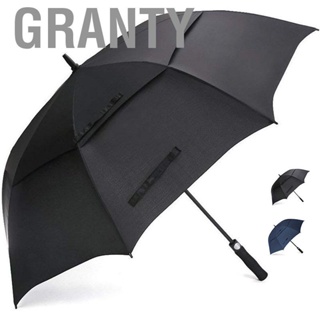 Granty Vented Umbrella Fiber  Windproof 8 Reinforced Tips Automatic Open Double Canopy for Men