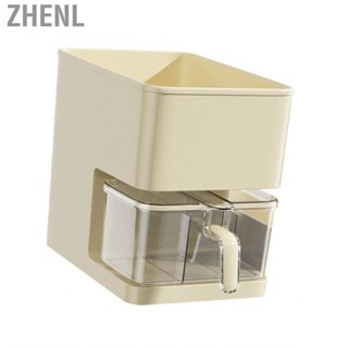 Zhenl Condiment Organizer  Spice Storage Shelf Box Hidden Inner Bucket Creamy White for Home