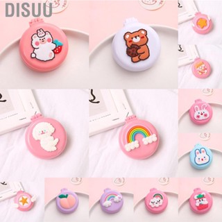 Disuu Portable Makeup Mirror with Folding Cushion Comb Cute Cartoon Small  Hair Brush for Travel Trip