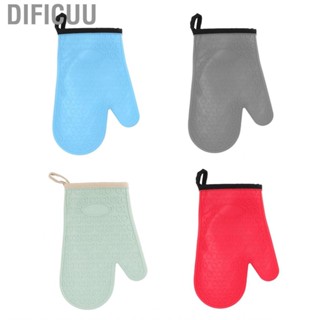 Dificuu Silicone Microwave Glove Cotton Liner  Oven Mitt for Cooking