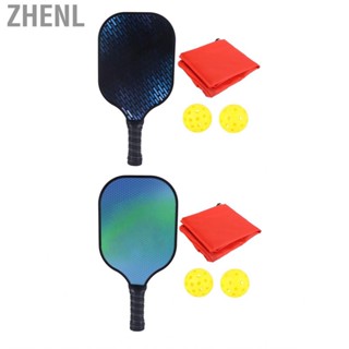 Zhenl Pickleball Rackets  Fashionable Carbon Fiber Paddles Set Sweat Absorbing Sturdy for Beginners Indoor