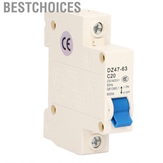 Bestchoices 230V 400V 20A Circuit Breaker 1 Pole Protector With DIN Rail