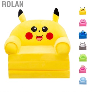 Rolan Foldable Kids Sofa  Soft Cute Cartoon Children Couch Bed with Armrests for Boys Girls Bedroom