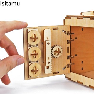 Isitaft โมเดลแบงค์ไม้ 3D DIY ของเล่นฝึกสมอง สําหรับเด็ก