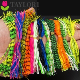 Taylor1 สปินเนอร์ซิลิโคน ซิลิกาเจล ไม่จางหาย สุ่มสี สําหรับตกปลา 10 ชิ้น