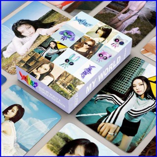 โปสการ์ดรูปภาพ AESPA LOMO MY WORLD KARINA GISELLE WINTER NINGNING PG1 สําหรับเก็บสะสม 55 ชิ้น