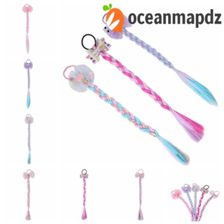 Oceanmapdz สาว การ์ตูน โบ หางม้า, น่ารัก สังเคราะห์ ที่มีสีสัน ถักเปีย ที่คาดผม, เจ้าหญิง ยางรัดผม เครื่องประดับผม เด็ก หางม้า วิกผม ปาร์ตี้