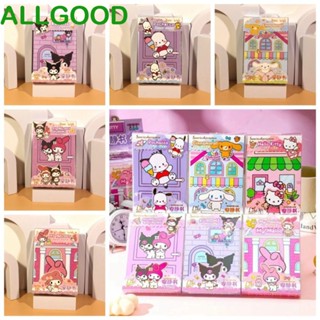 Allgoods สติกเกอร์ ลายการ์ตูนแมว KT Cat Quiet Book Kuromi เสียงเงียบ สําหรับตกแต่ง ของขวัญเด็ก DIY