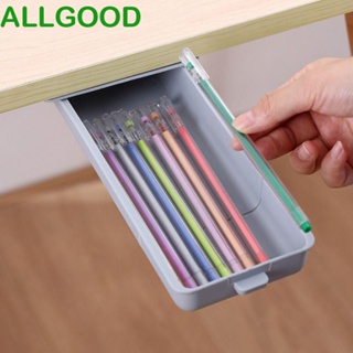 Allgoods กล่องลิ้นชักพลาสติก มีกาวในตัว ประหยัดพื้นที่ สําหรับเก็บเครื่องเขียน ปากกา ดินสอ สีส้ม เขียว ฟ้า เหลือง