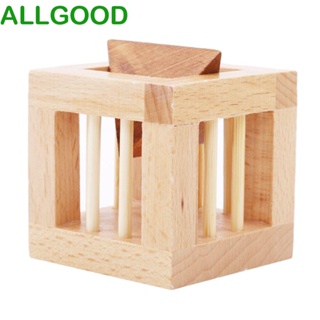 Allgoods จิ๊กซอว์ไม้ปริศนา ทรงสามเหลี่ยม ปลดล็อก สําหรับเด็ก