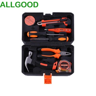 Allgoods ชุดเครื่องมือซ่อมแซม คีม เทป ค้อน ไขควง อเนกประสงค์ 9 ชิ้น