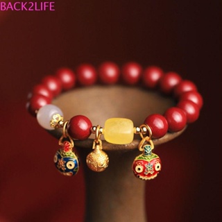 Back2life สร้อยข้อมือลูกปัดคริสตัลเทียม รูปสัตว์ประหลาด สีทอง สไตล์เกาหลี เครื่องประดับ สําหรับของขวัญ