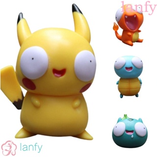 Lanfy โมเดลฟิกเกอร์ รูปการ์ตูนปิกาจู ตาโต ของเล่น ของขวัญวันเกิด สําหรับเด็ก