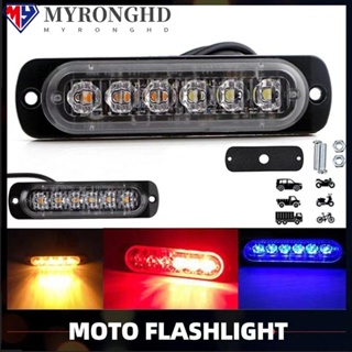 Myronghd ไฟสัญญาณ LED 6 ดวง 12V 24V สําหรับติดด้านข้างรถบรรทุก รถพ่วง