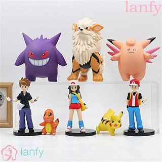 Lanfy ฟิกเกอร์ PVC อนิเมะปิกาจู Arcanine Gengar Poke-mon ของเล่นสําหรับเด็ก