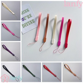 Lanfy สายคล้องโทรศัพท์มือถือ หนัง PU แบบสั้น กันหาย ทนทาน สําหรับแฟลชไดรฟ์ เครื่องประดับ