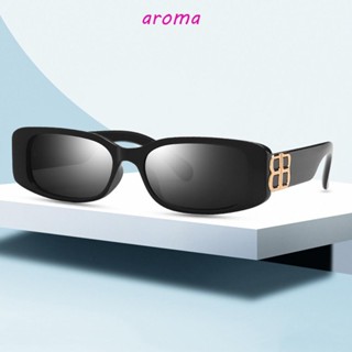 Aroma แว่นกันแดดแฟชั่น ทรงสี่เหลี่ยมผืนผ้า ขนาดเล็ก AC PC สไตล์พังก์ ยุโรป อเมริกา