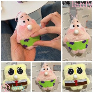 Lanfy พวงกุญแจตุ๊กตาการ์ตูนแกะ สพันจ์บ็อบ DIY ของเล่นสําหรับเด็ก