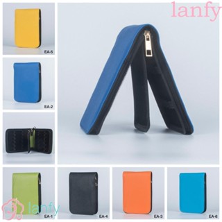 Lanfy กระเป๋าดินสอ หนัง PU กันน้ํา ความจุขนาดใหญ่ 12 ช่อง 6 สี