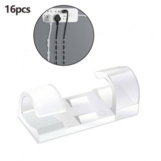 ⚡NEW 8⚡Cable Clips Table Tidy Holder Wall Wire Clamp 16pcs ABS Cable Cord Clips