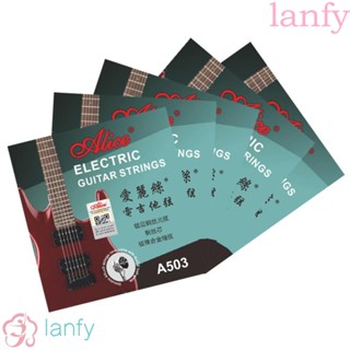 Lanfy A503SL สายกีตาร์ไฟฟ้า เสียงสมดุล เคลือบใส 009 นิ้ว ทนทาน 1 ชุด