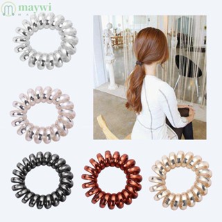 Maywi ยางรัดผมแฟชั่น สีพื้น 2 ชิ้น