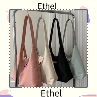 Ethel1 กระเป๋าสะพายไหล่ กระเป๋าโท้ท ขนาดใหญ่ จุของได้เยอะ สีพื้น สําหรับตุ๊กตาบาร์บี้